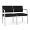 Lesro Black/Onyx Seat, 2 Seat Sofa, 43.5 W 24.5 L 32 H, Open House Solid Color Fabric Seat LS2101 - alternate 1